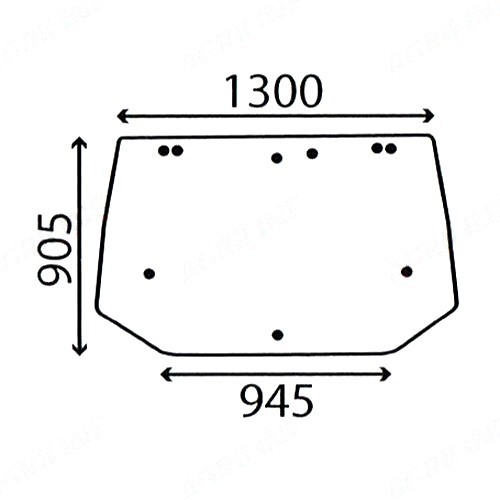 Rear window for new holland - rear,